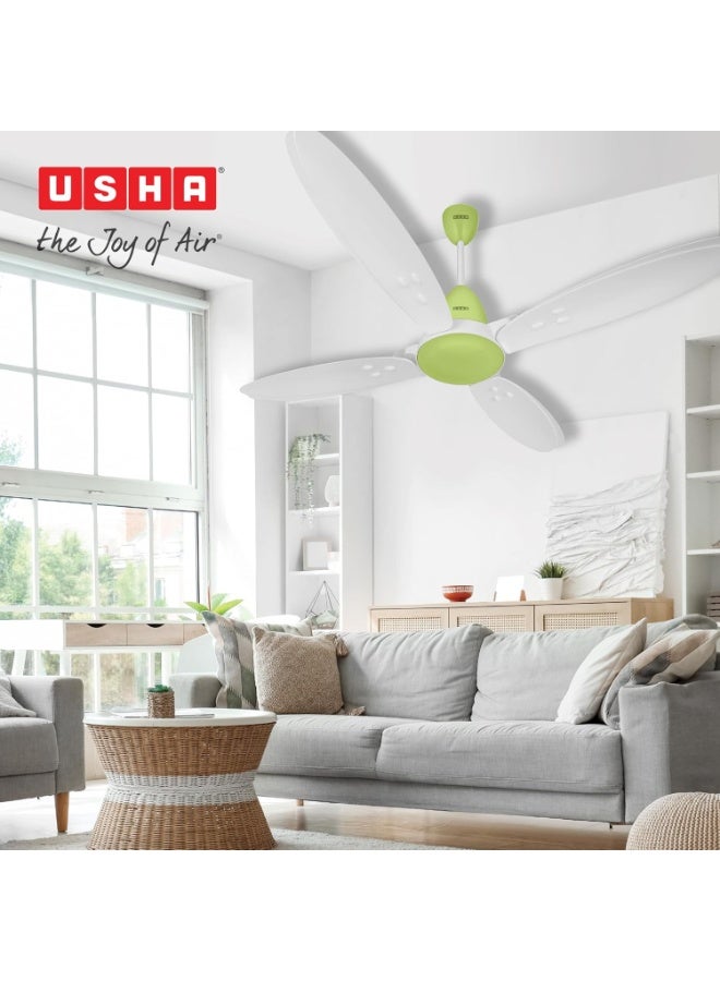 أوشا USHA New Bloom Series Lily Nova (Inspired by Lily) 4-Blade BLDC Ceiling Fan with Bi-Directional Feature | Sleep/Boost/Timer Modes | RF Remote | Dust-Resistant | Whisper-Quiet (White & Light Green) - Image 5